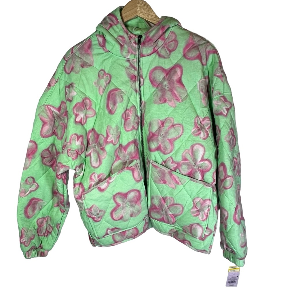 Wild Fable Girls Jacket Multiple Colors Mint Green Floral /39LRK Size Large $40